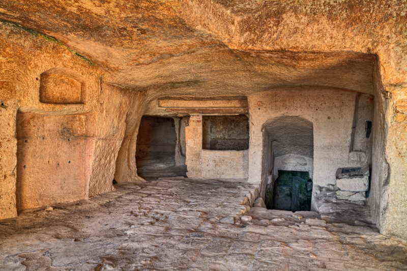 typical cave house in Matera