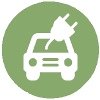 icon green electric vehicle