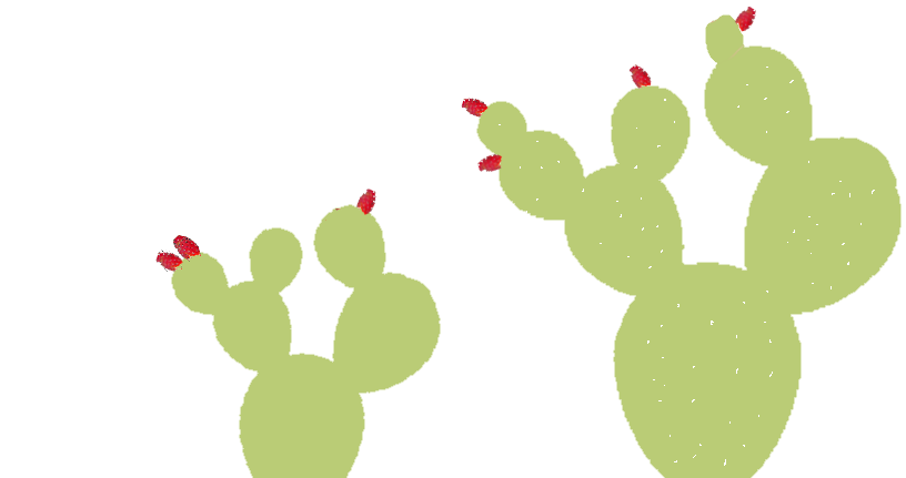 stilisierter Kaktusfeigenbaum