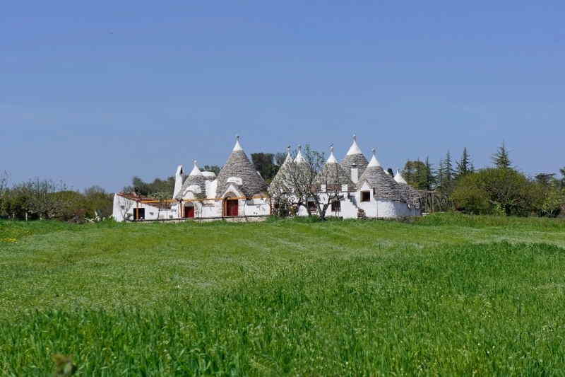 trulli houses in Puglia rural landscape